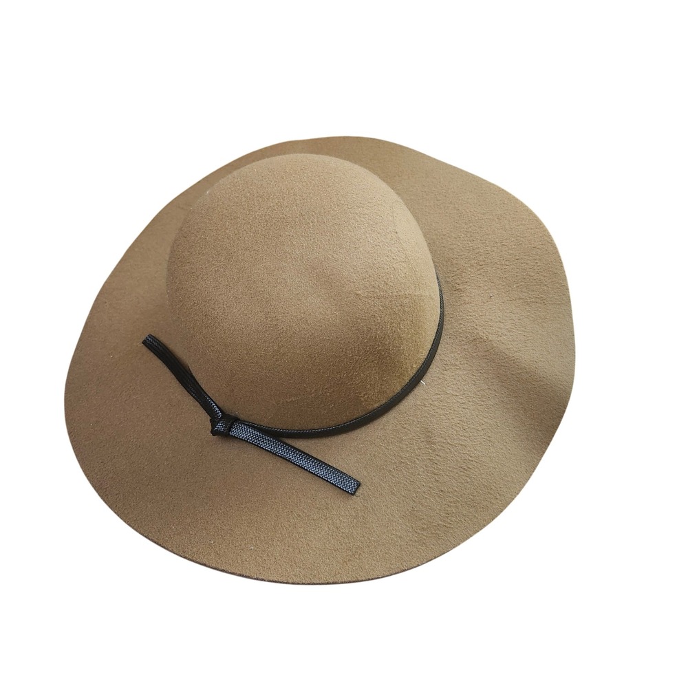 Four Buttons by San Diego Hat Co Womens Tan Floppy Wide Brim Felt Hat O/S